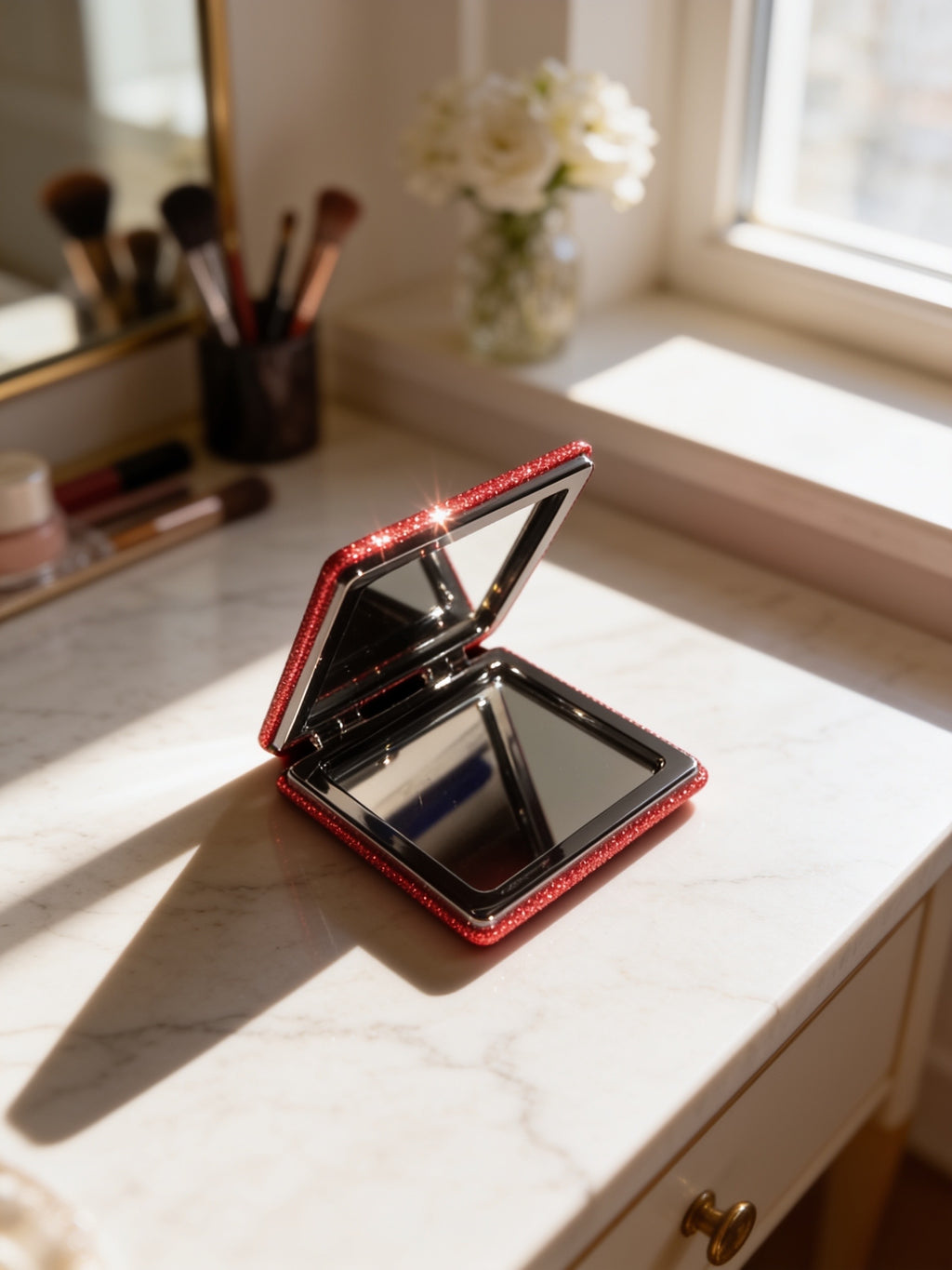 Karébeauty :PinkStardust Compact Mirror